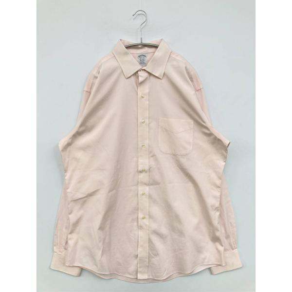 Brooks Brothers ビジネスシャツ 16 1/2-35 ピンク コットン 無地 長袖 レ...