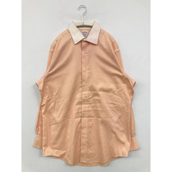 Brooks Brothers ビジネスシャツ 15 1/2-33 オレンジ コットン 無地 長袖 ...