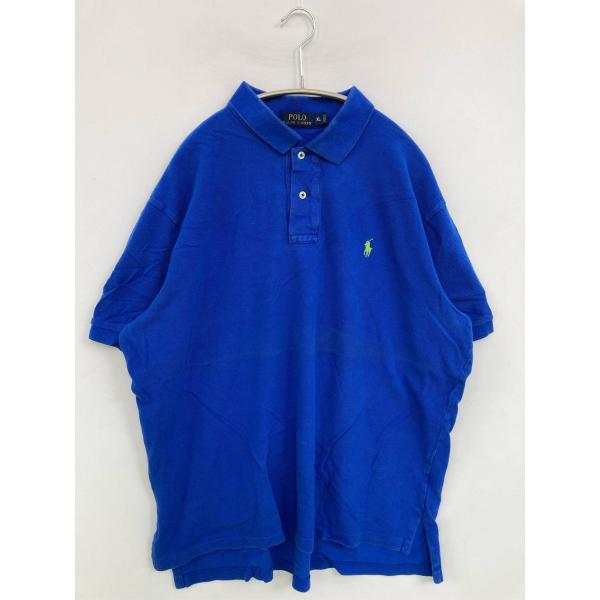 Polo Ralph Lauren ポロラルフローレン ポロシャツ XL ブルー 無地 ワンポイント...