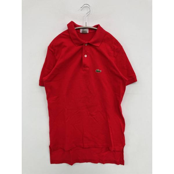 IZOD LACOSTE アイゾッドラコステ ポロシャツ S レッド 無地 ワンポイント ブランドロ...
