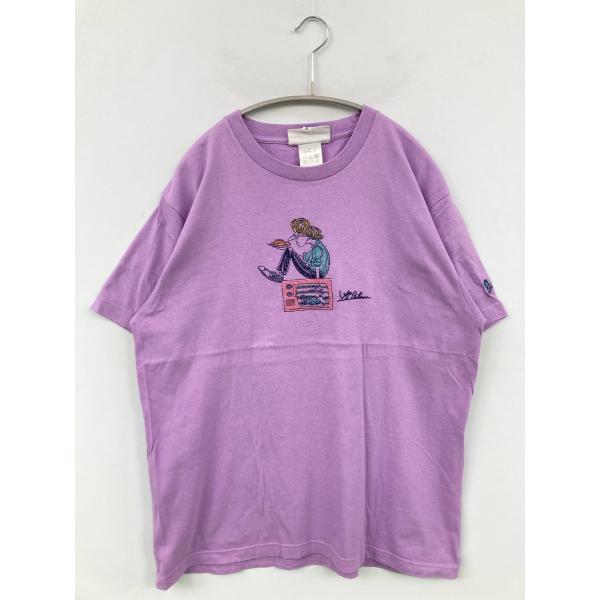 Left Alone レフトアローン Tシャツ/カットソー L パープル 前面プリント ワンポイント...