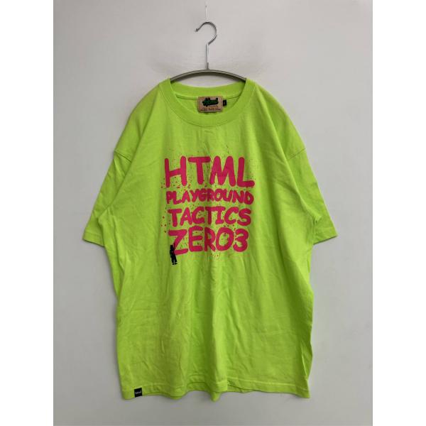 Html Tシャツ/カットソー XL ライトグリーン 前面プリント バックプリント ブランドロゴ ミ...