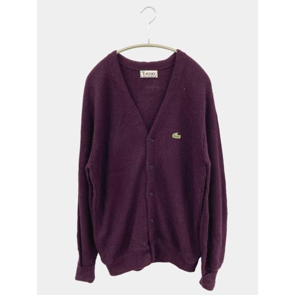 IZOD LACOSTE アイゾッドラコステ カーディガン/ボレロ パープル 無地 ワンポイント ブ...