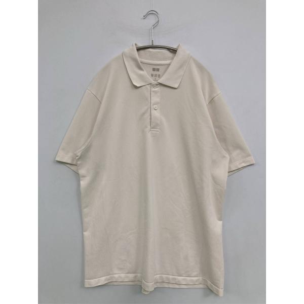 UNIQLO ユニクロ ポロシャツ XL ベージュ 無地 半袖 メンズ