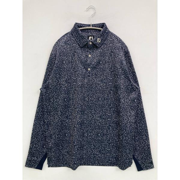 FOOT JOY ポロシャツ XL ネイビー ブランドロゴ その他総柄 長袖 メンズ