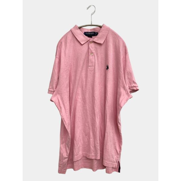 U.S. POLO ASSN. ユーエスポロアッスン ポロシャツ XL ピンク 無地 ワンポイント ...