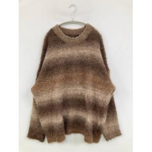 girly doll ガーリードール ニット/セーター ブラウン ニット ボーダー柄 ミドル丈 長袖 クルーネック(丸首) レディース