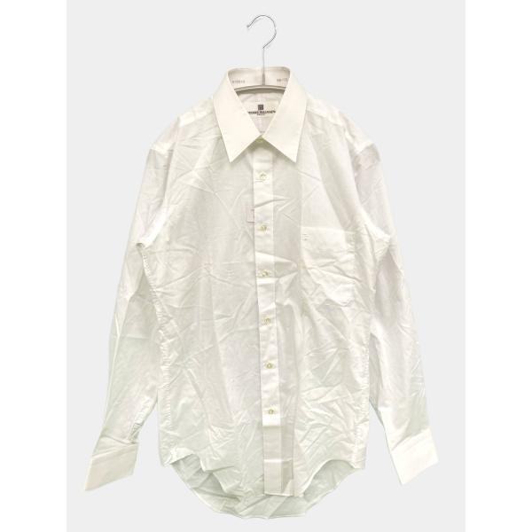 pierre balmain ピエールバルマン ビジネスシャツ 36-78 ホワイト 無地 長袖 レ...