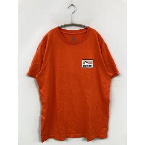 ELEMENT エレメント Tシャツ/カットソー L オレンジ ワンポイント ミドル丈 半袖 バックプリント クルーネック(丸首) メンズ