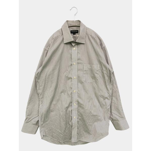 MEN'S CLUB ビジネスシャツ L-86 コットン ストライプ柄 長袖 レギュラーカラー メン...