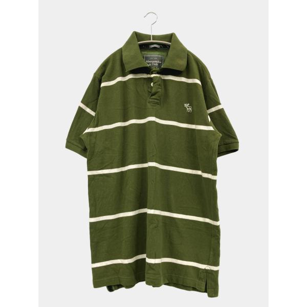 Abercrombie &amp; Fitch アバクロンビーアンドフィッチ ポロシャツ M グリーン ボー...