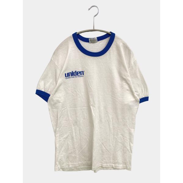 Hanes ヘインズ Tシャツ/カットソー L 42-44 ホワイト 無地 ワンポイント ライン柄 ...