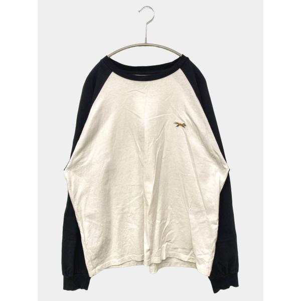 Penneys Tシャツ/カットソー M ブラック ワンポイント ミドル丈 長袖 クルーネック(丸首...