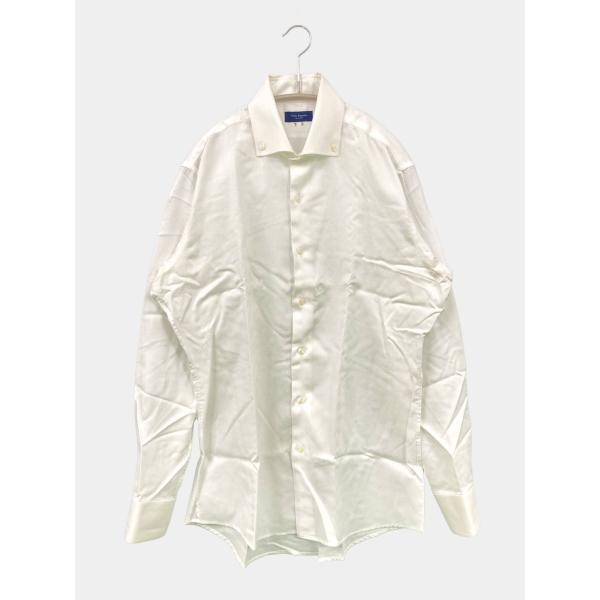 TAILOR ビジネスシャツ T.S. ホワイト コットン 無地 長袖 ボタンダウン メンズ