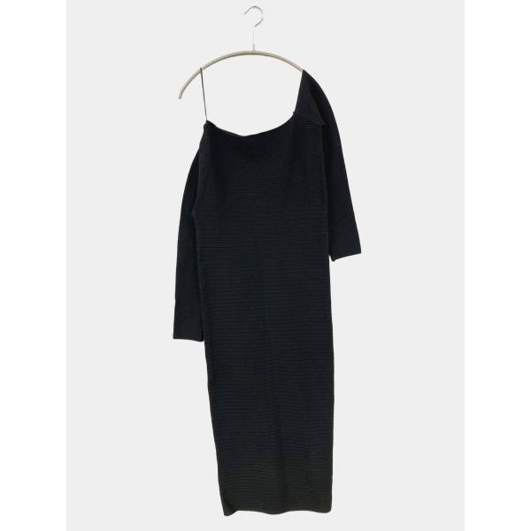 ZARA ザラ ワンピース S ブラック 無地 長袖 タイト ロング・マキシ丈 レディース
