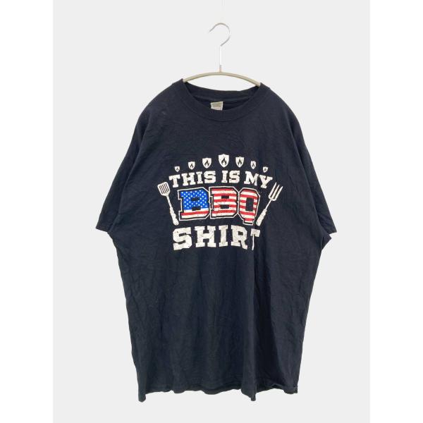 GILDAN ギルダン Tシャツ/カットソー XL ブラック 無地 前面プリント ミドル丈 半袖 ク...