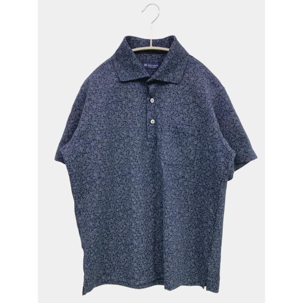 BRICK HOUSE ブリックハウス ポロシャツ M ネイビー 花柄・ボタニカル柄 半袖 メンズ ...