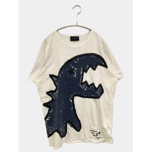 agnes b. SPORT b. Tシャツ/カットソー 2 ホワイト 無地 前面プリント ミドル丈 半袖 Uネック メンズ