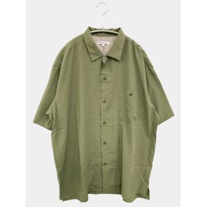 GLOBAL WORK グローバルワーク シャツ/ブラウス L カーキ 無地 ミドル丈 半袖 レギュラーカラー メンズ