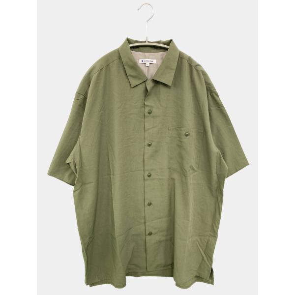 GLOBAL WORK グローバルワーク シャツ/ブラウス L カーキ 無地 ミドル丈 半袖 レギュ...