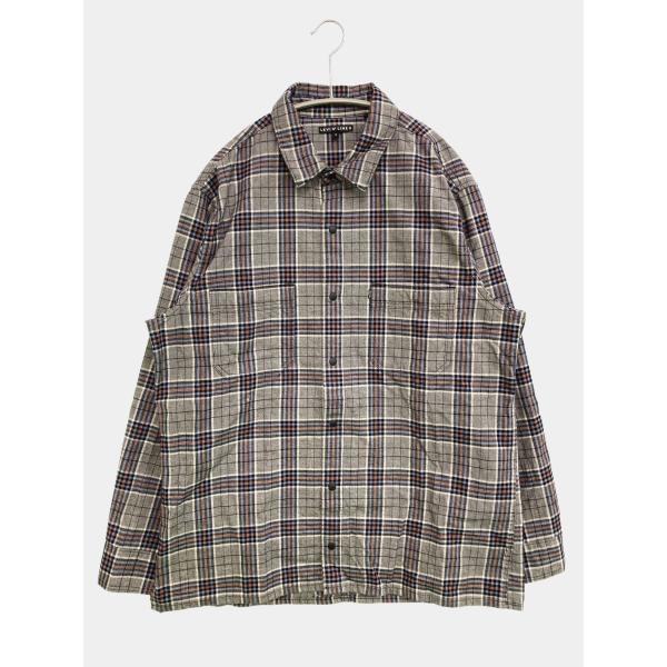 Levi's リーバイス シャツ/ブラウス S グレー コットン チェック柄 ミドル丈 長袖 レギュ...