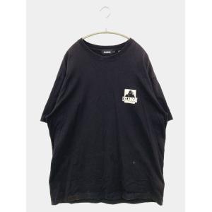 XLARGE エクストララージ Tシャツ/カットソー L ブラック ワンポイント バックプリント ブランドロゴ ロング丈 半袖 メンズ