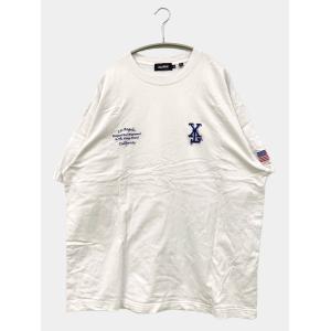 XLARGE エクストララージ Tシャツ/カットソー XL ホワイト 無地 ワンポイント ミドル丈 半袖 クルーネック(丸首) メンズ