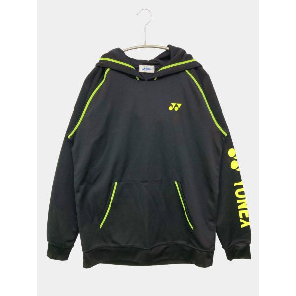YONEX ヨネックス パーカー L ブラック ブランドロゴ ワンポイント プルオーバー 長袖 メン...