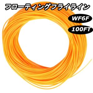 フライフィッシング　フローティング　フライライン　オレンジ　WF-6F WF6F  100フィート 30.5m  ウェイトフォワード　渓流