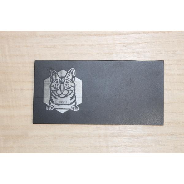 猫顔イラストアクリル表札