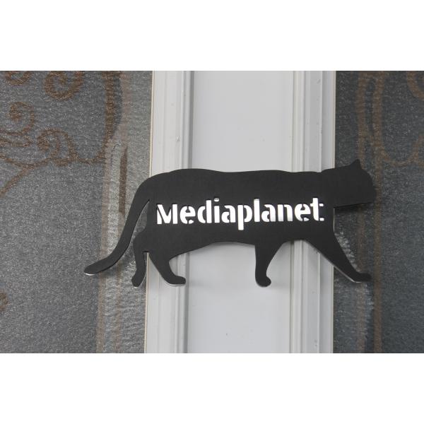 猫好き{猫型彫刻表札}