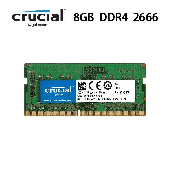 crucial  Micron製 ノート・スリム PC メモリ 8GB DDR4 2666 mhz ...