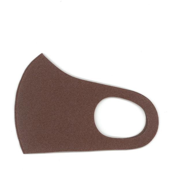 1枚 ブラウン (茶色) フリース 洗える 布 マスク 縦12.5cm 薄さ 1.2mm 立体 3D...