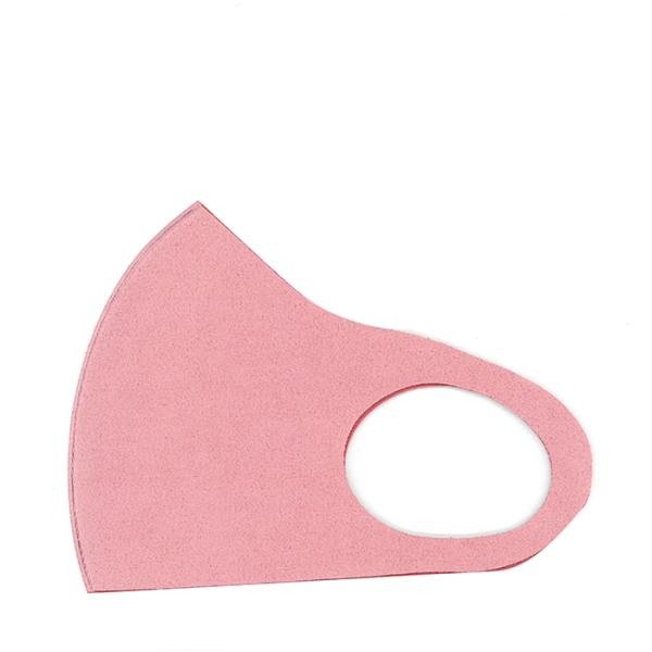1枚 ピーチ ピンク (桃色) スウェード調 洗える 布 マスク 縦13.5cm 薄さ 1mm 立体...