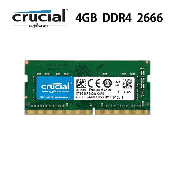 送料無料 Crucial  Micron製 増設 メモリ 4GB ノート・小型 PC DDR4  2...