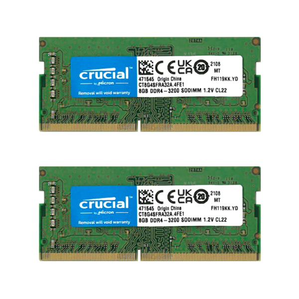 2枚組 8GB ×2 （ 16GB ）Crucial Micron製 増設 メモリ ノート・小型 P...
