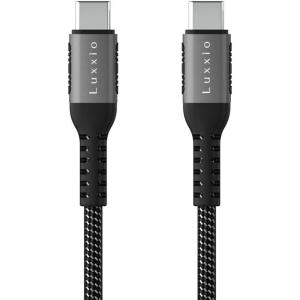 Luxxio USB2.0 USB-C to Cケーブル 100W/480Mbps Eマーカーチップ...