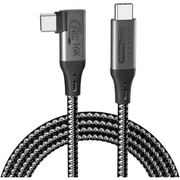 Luxxio USB4 2.0 Gen4/Thunderbolt5 USB-C to Cケーブル 2...