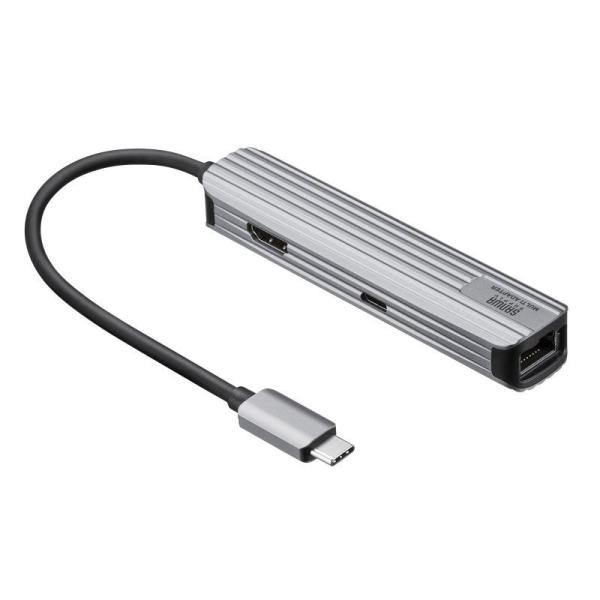 USB Type-Cマルチ変換アダプタ(HDMI＋LAN付・ケーブル15cm) USB-3TCHLP...
