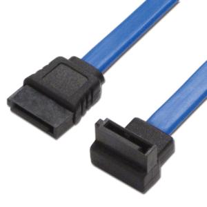 シリアルATAケーブル 30cm AINEX SAT-3003UBL 片上L型コネクタ ブルー Ro...