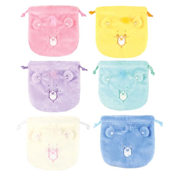 ケアベア ぬいぐるみ 巾着ポーチ ケアベア グッズ プレゼント ケアベアポーチ ケアベア巾着ポーチ　...