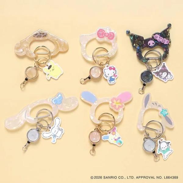 フラワーリング Sanrio characters カラビナ サンリオ キーホルダー キティちゃん ...