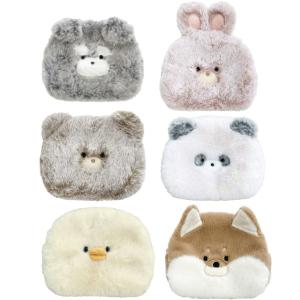 ころまるさん ふわふわポーチ Mサイズ もこもこ くま ポーチ ふわふわ