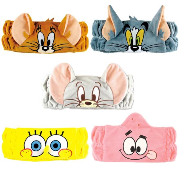 キャラクターヘアバンド トムとジェリー グッズ  スポンジボブ グッズ ヘアバンド 洗顔用 ヘアバン...
