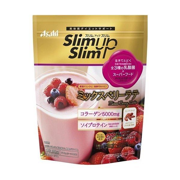 アサヒグループ食品 スリムアップスリム 乳酸菌+スーパーフードシェイク ミックスベリーラテ（315g...