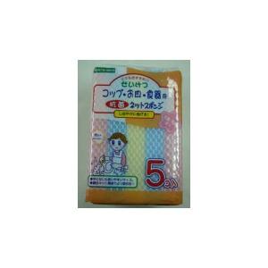 株式会社ビッグ・ビット 抗菌ネットスポンジ ５個入 【北海道・沖縄は別途送料必要】｜digital-wing