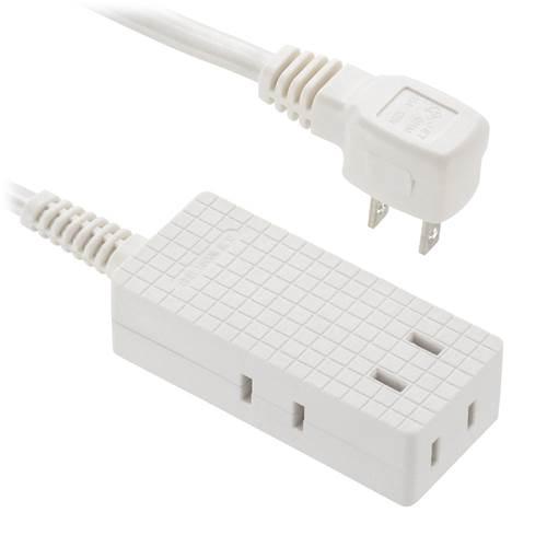 OHM オーム電機　コード付スリムタップ（４個口/２m/横出しLプラグ/二重被ふくコード/難燃・耐熱...
