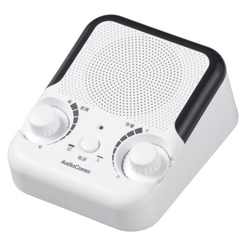OHM オーム電機　お手元スピーカー　会話や人の声が聞き取りやすい　5mコード　ASP-010S-W