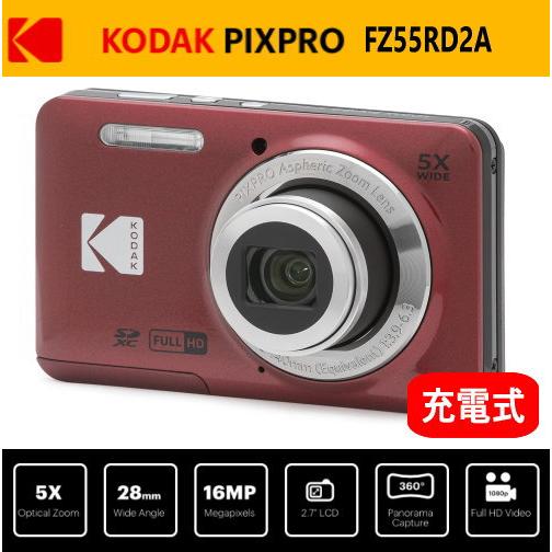 kodak コダック デジタルカメラ PIXPRO FZ55RD2A 光学5倍 レッド　学校行事やス...