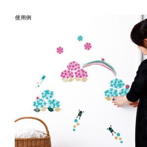 サンコーマーク工業 季節のウォールステッカー 大きなあじさい CWS-501 4562257588411  イベント 待合室等にも